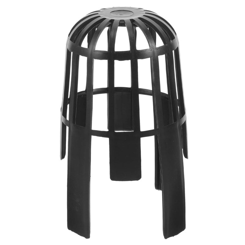 Black Plastic Gutter Guard Mesh Leaf Screen Downspout Strainer Roof Drainage Protection - Image 2