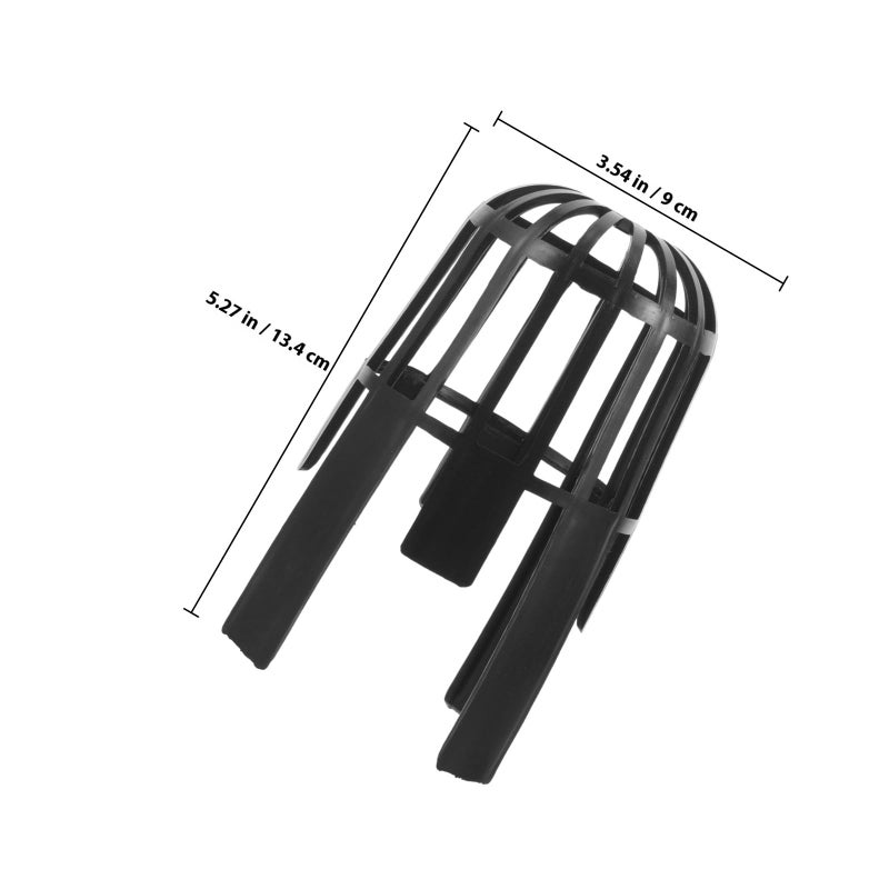 Black Plastic Gutter Guard Mesh Leaf Screen Downspout Strainer Roof Drainage Protection - Image 3