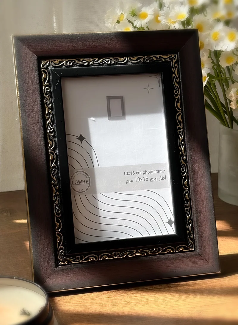 LOWHA Ornate Tabletop Picture Photo Frame with MDF Backing Includes Built-in Stand and Acrylic Front