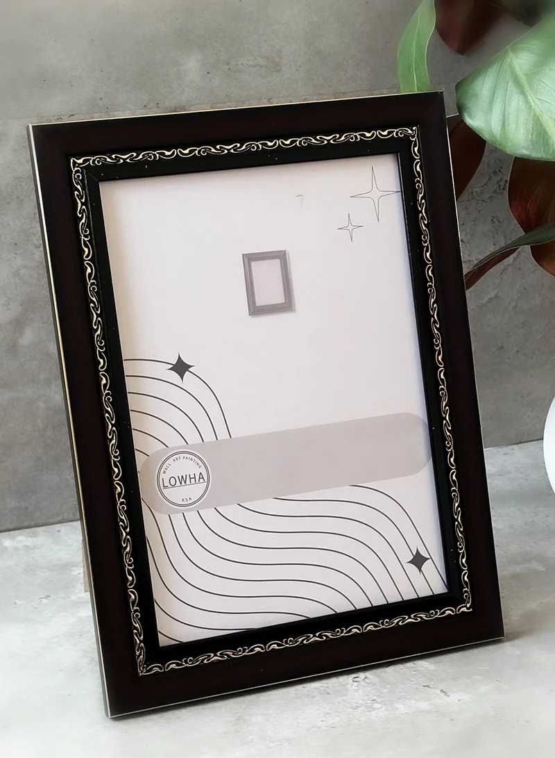 LOWHA Ornate Tabletop Picture Photo Frame with MDF Backing Includes Built-in Stand and Acrylic Front