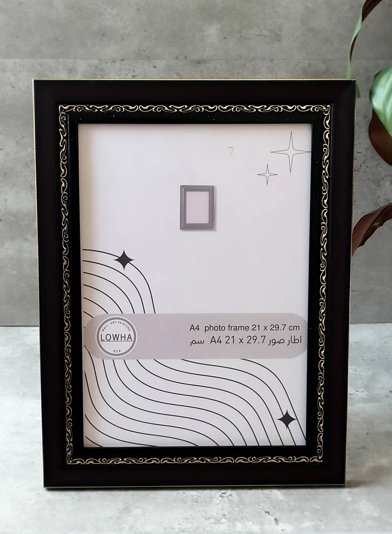 LOWHA Ornate Tabletop Picture Photo Frame with MDF Backing Includes Built-in Stand and Acrylic Front