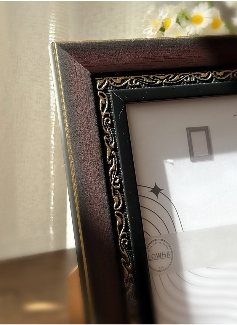 إطار صور مزخرف مع واجهة أمامية من الأكريليك وخشب MDF خلفي مزود بحامل مدمج