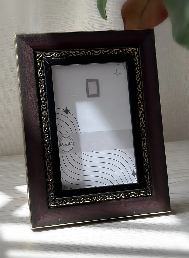LOWHA Ornate Tabletop Picture Photo Frame with MDF Backing Includes Built-in Stand and Acrylic Front
