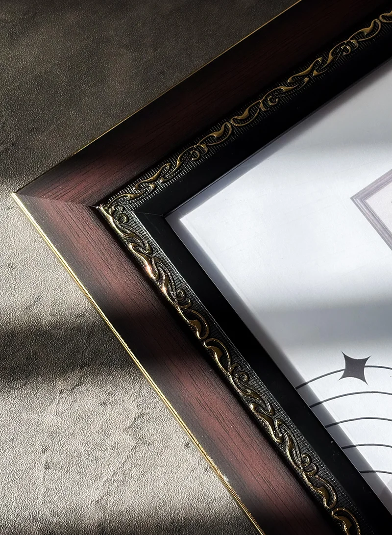 LOWHA Ornate Tabletop Picture Photo Frame with MDF Backing Includes Built-in Stand and Acrylic Front