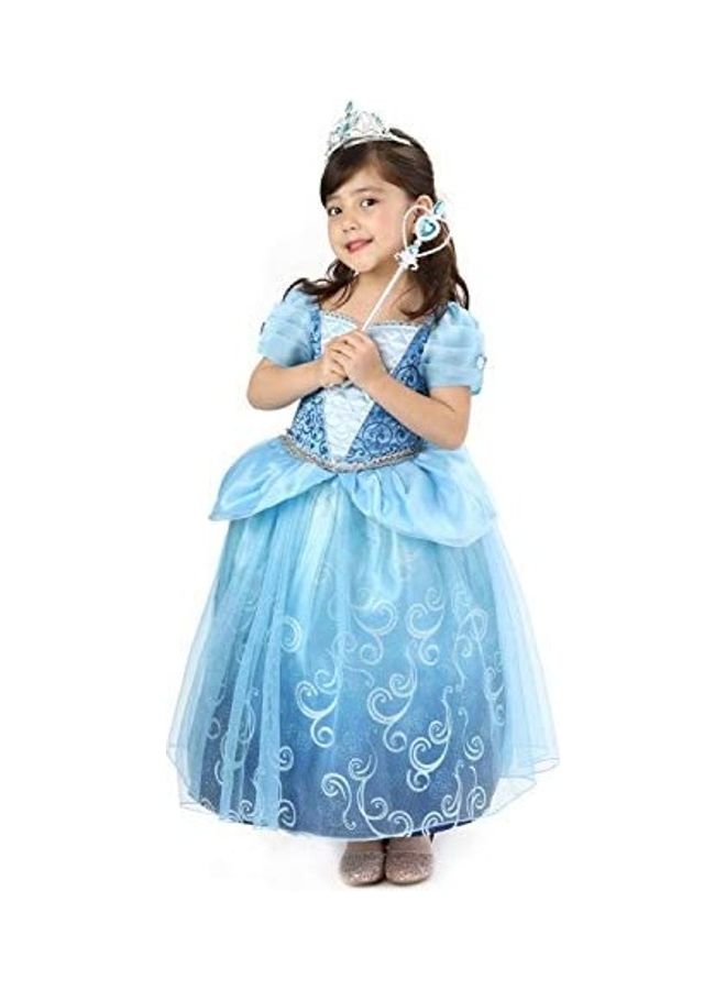 NIBEMINENT Princess Costume Dress With Crown And Stick 13inch - Image 2