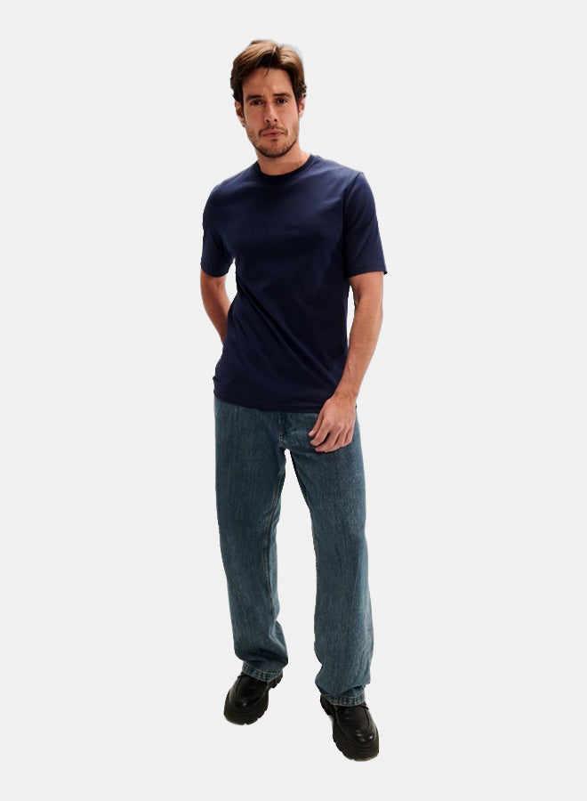 Essentials, Regular fit t shirt for men and women navy - Image 2