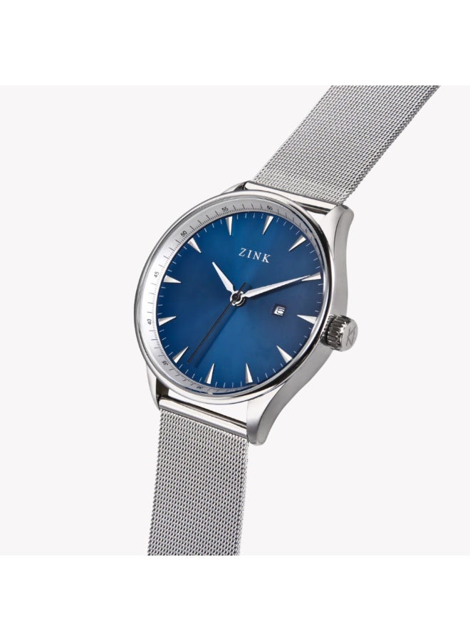 ZINK Men's Stainless Steel Blue Dial Watch | ZK127G1MS-46 - Image 2