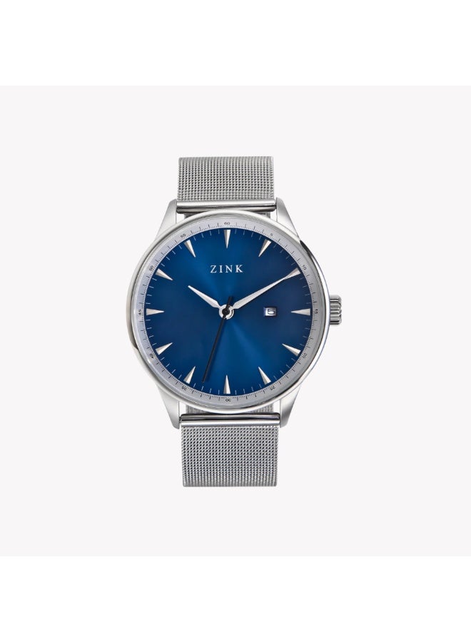 ZINK Men's Stainless Steel Blue Dial Watch | ZK127G1MS-46 - Image 1