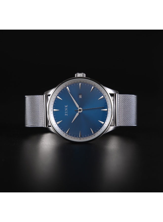 ZINK Men's Stainless Steel Blue Dial Watch | ZK127G1MS-46 - Image 5