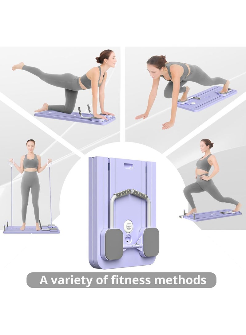 Arabest Pilates Reformer Machine with Timer,Foldable Pilates Machine & Equipment for Home Use and Gym Workout,5 in 1 Pilates Board with Phone Holder,Suitable for Advanced and Beginners Users - Image 2