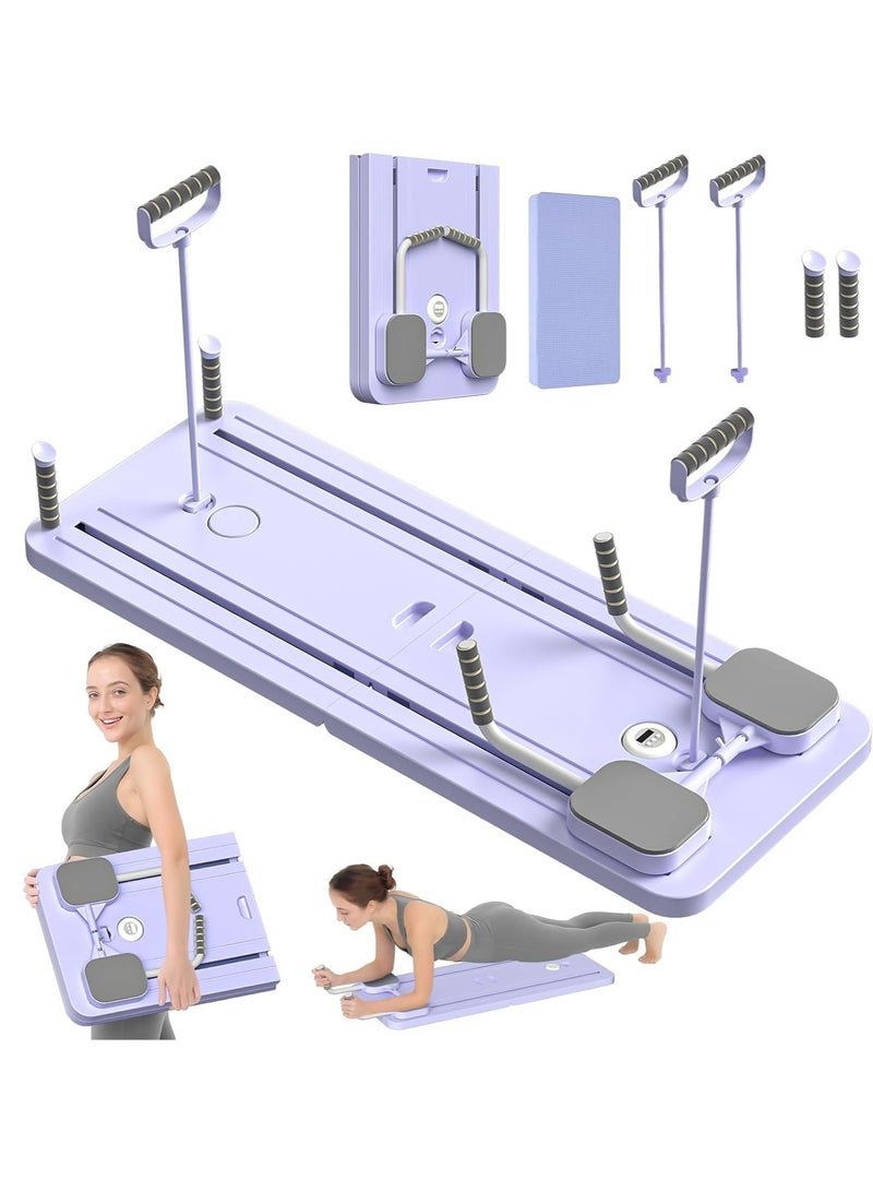 Arabest Pilates Reformer Machine with Timer,Foldable Pilates Machine & Equipment for Home Use and Gym Workout,5 in 1 Pilates Board with Phone Holder,Suitable for Advanced and Beginners Users - Image 1