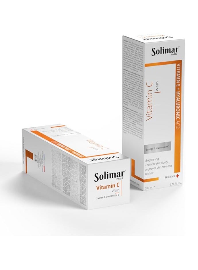 Solimar Paris Vitamin C Wash 200ml – Antioxidant Face Wash for Dull & Hyperpigmented Skin - Image 1