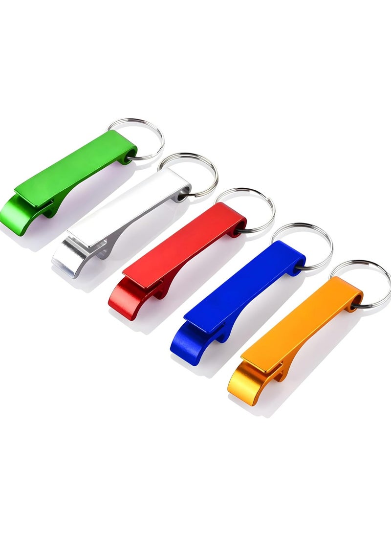 Oasisgalore 5PCS Pocket Beer Bottle Opener Keychains, Small Beverage Opener Rings  - Image 1