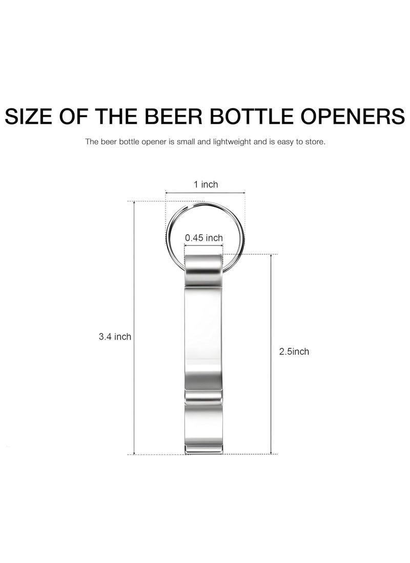 Oasisgalore 5PCS Pocket Beer Bottle Opener Keychains, Small Beverage Opener Rings  - Image 3