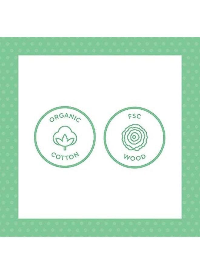 Petit Collage Organic 3 Piece Gift Set For Babies Cheeky Monkey Includes Beech Wood Teether Organic Cotton Burp Cloth And Baby Book Perfect Gift For Baby Shower And New Moms  - Image 4