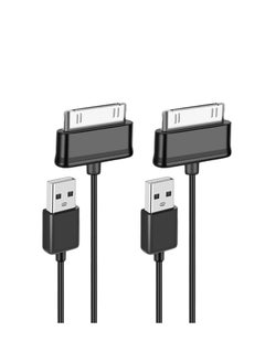 2-in-1 USB Charging Data Sync Transfer Cable 30 Pin Interface Wire Compatible With Samsung Galaxy 7 7.7 8.9 10.1 Tab 2 Tab Note 10.1 GT-N8000 GT-P3100 P5100 P7510 P7300 Tablets (2 Pack)