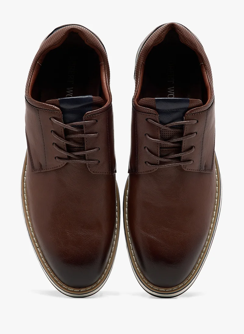 Robert Wood Welt Detail Casual Lace Ups