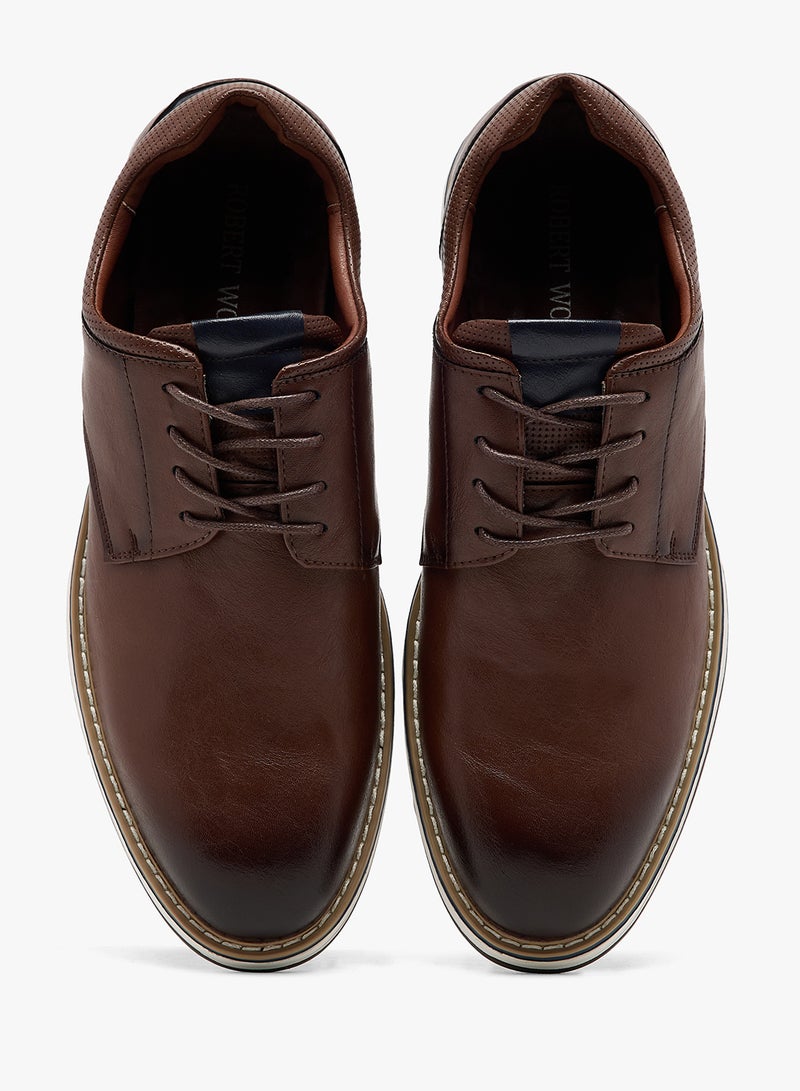 Robert Wood Welt Detail Casual Lace Ups - Image 4