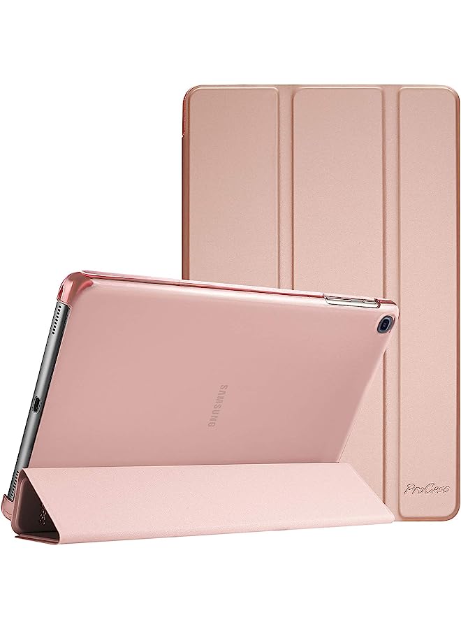 Procases Galaxy Tab A 10.1 Case 2019 Model T510 T515 T517, Slim Lightweight Stand Case Shell Cover For 10.1 Inch Galaxy Tab A Tablet Sm-T510 Sm-T515 Sm-T517 2019 Release -Rosegold - Image 1