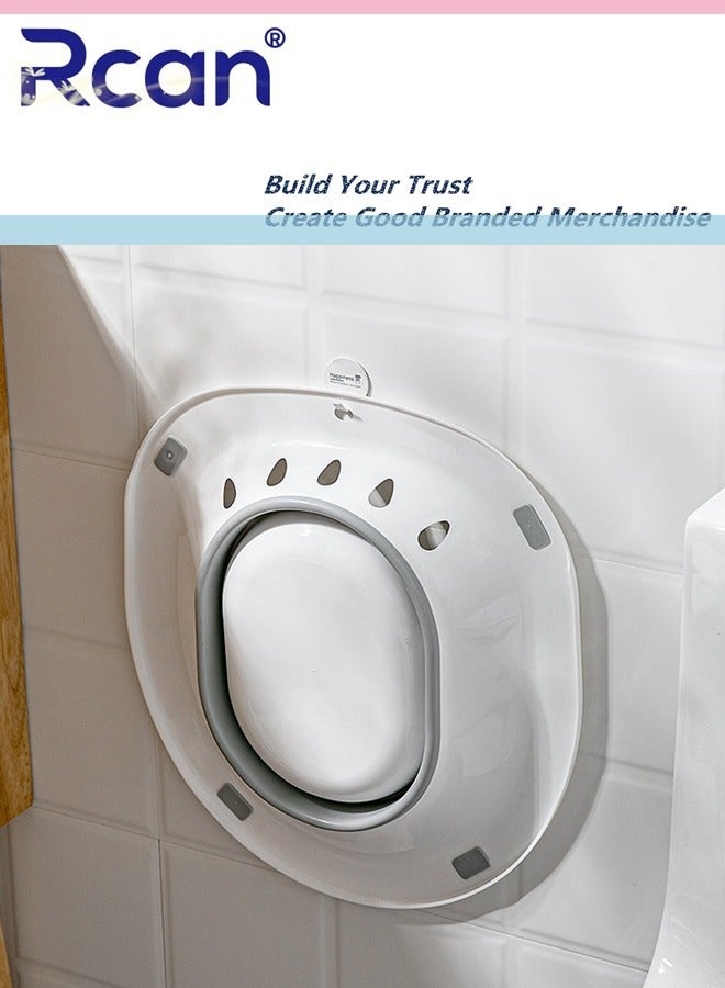 Rcan Sitz Bath for Toilet Seat Hemorrhoids Foldable Postpartum Care Basin Sits Bath Kit for Women Great for Maternity Postpartum Care Designed for Perineum Soaking Fits Universal Toilet  - Image 5