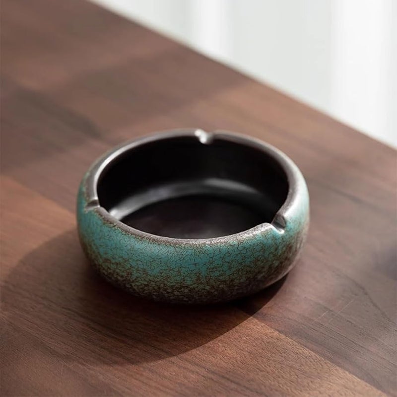 Ceramic Ashtray For Coffee Table Office Home Patio Retro Design Color A - Image 4