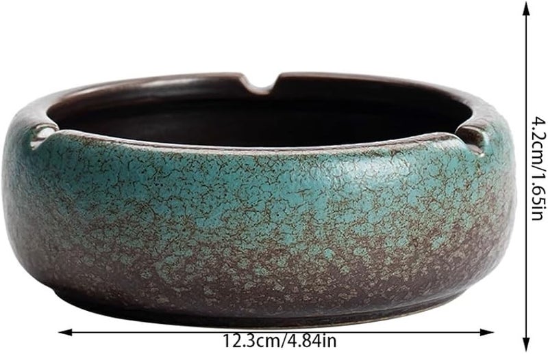 Ceramic Ashtray For Coffee Table Office Home Patio Retro Design Color A - Image 3