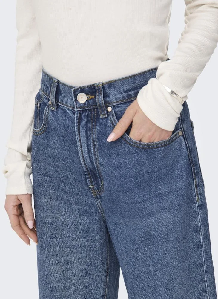 Only  Casual High Waisted Wide Leg Jeans for Women | Best Price UAE