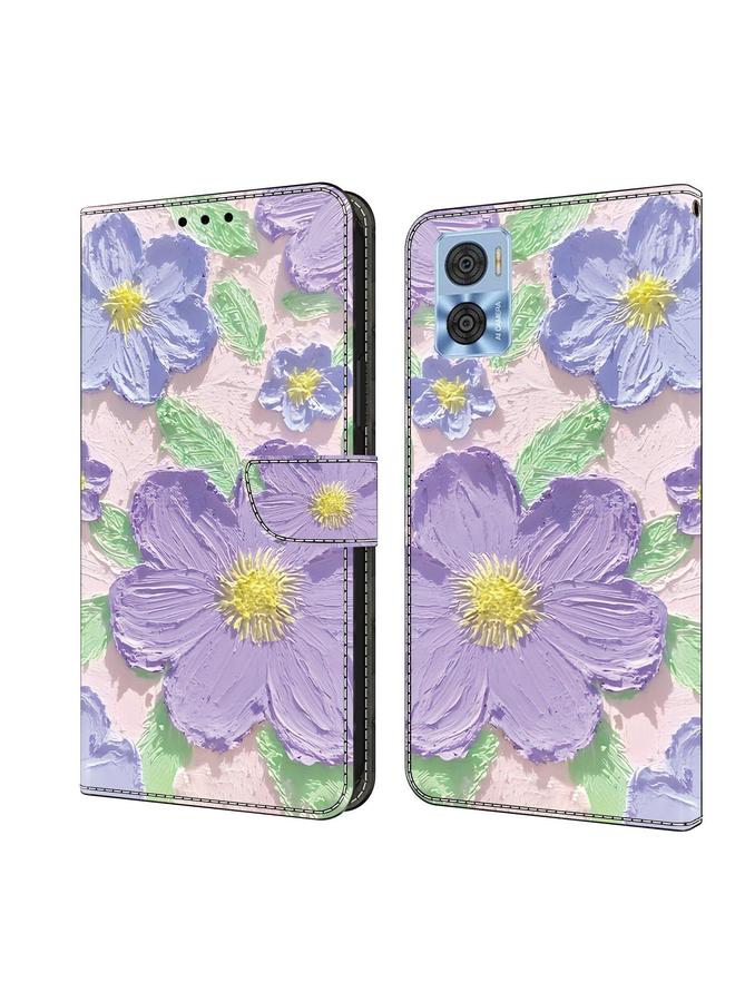 اس-توب جراب لهاتف موتورولا موتو E22 مصنوع من الجلد المطلي حديثًا - Image 1