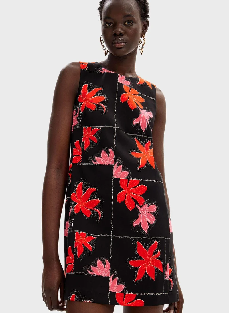 DESIGUAL Floral Print Dress