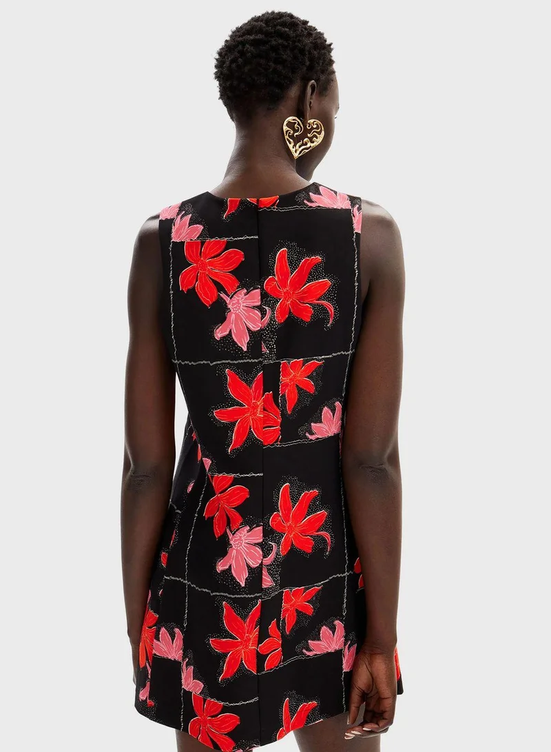DESIGUAL Floral Print Dress