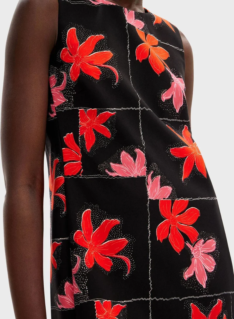DESIGUAL Floral Print Dress
