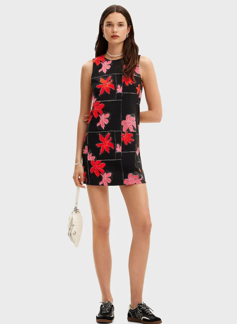 DESIGUAL Floral Print Dress