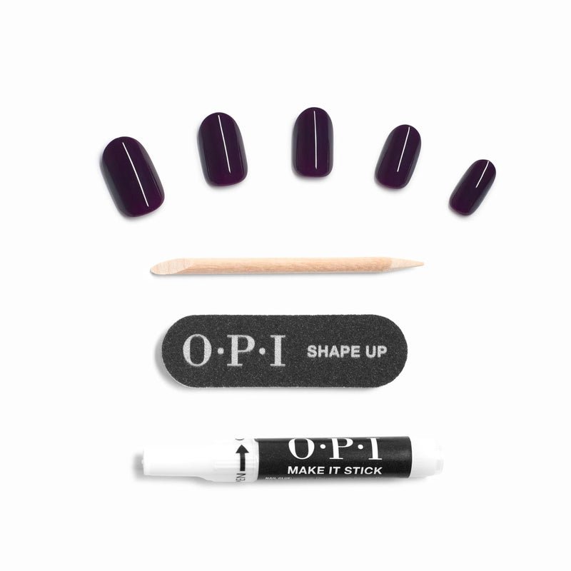 OPI On Point O Suzi Mio | Short Round Dark Purple Press On Nails | 24 Count with Nail Glue | Long Lasting, Reusable, Non-damaging | Fall 2025 Shades - Image 5