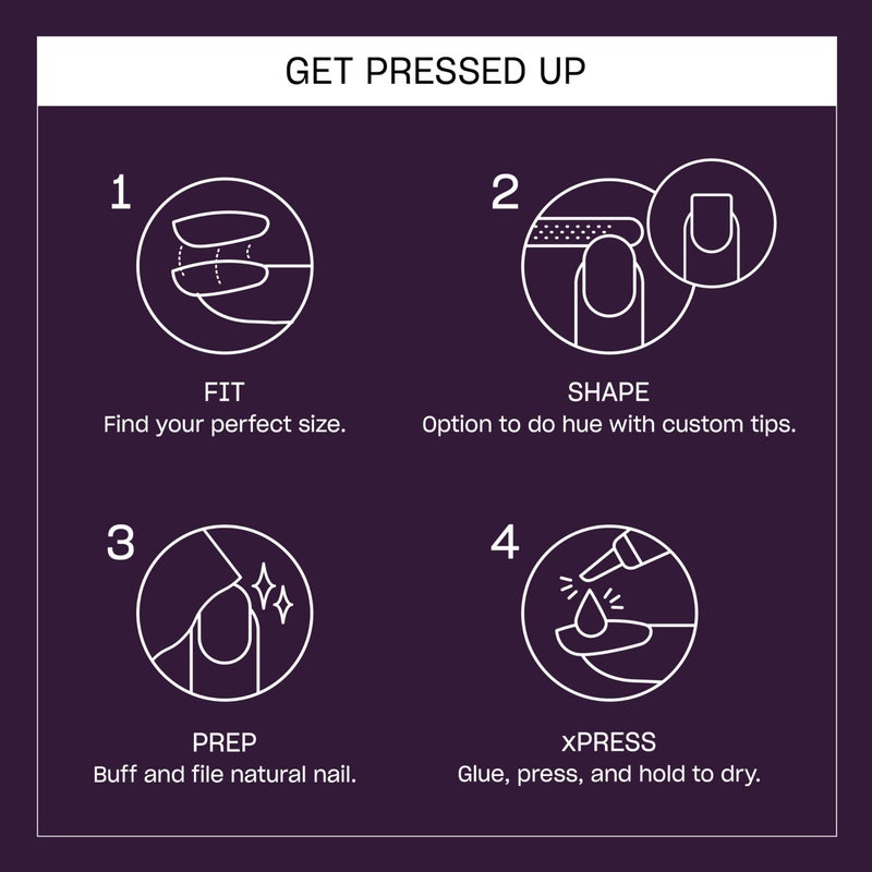 OPI On Point O Suzi Mio | Short Round Dark Purple Press On Nails | 24 Count with Nail Glue | Long Lasting, Reusable, Non-damaging | Fall 2025 Shades - Image 4