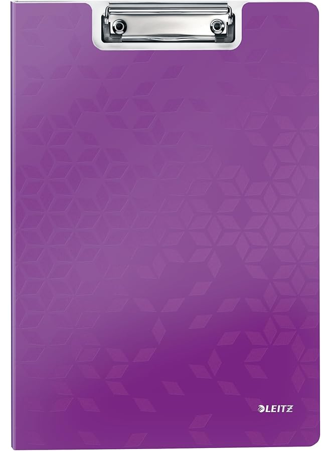 erorex A4 Clipfolder With Cover Lightweight Polyfoam Range Metallic Purple 41990062 - Image 1