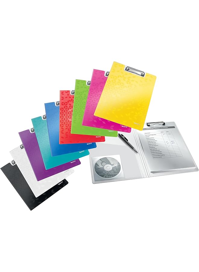 erorex A4 Clipfolder With Cover Lightweight Polyfoam Range Metallic Purple 41990062 - Image 5