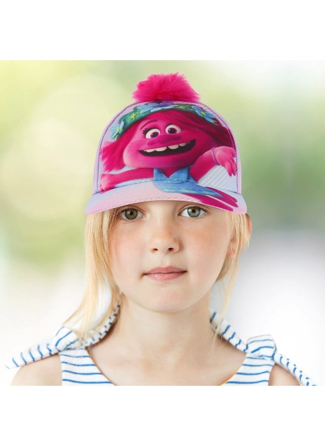 DreamWorks - Girls Kids Hat For Ages 47 Trolls Baseball Cap Purple 47 Years Us - Image 1