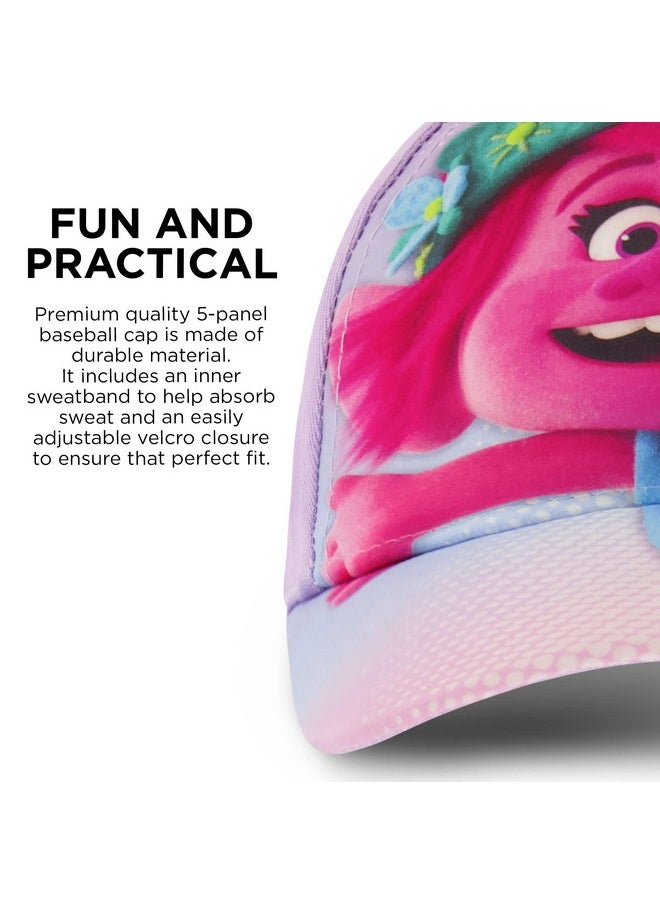 DreamWorks - Girls Kids Hat For Ages 47 Trolls Baseball Cap Purple 47 Years Us - Image 1