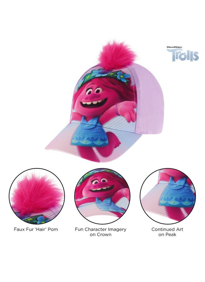 DreamWorks - Girls Kids Hat For Ages 47 Trolls Baseball Cap Purple 47 Years Us - Image 1