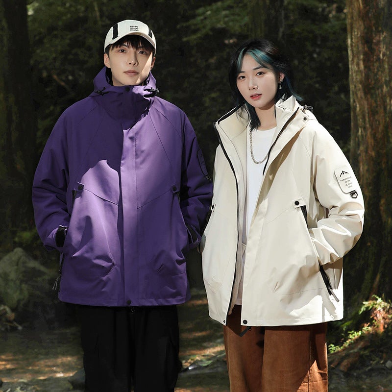 Explosive Couple'S Charge Clothes Men'S And Women'S Three-In-One Two-Piece Set Men'S And Women'S Windproof Waterproof Outdoor Mountaineering Clothes Jacket - Image 3