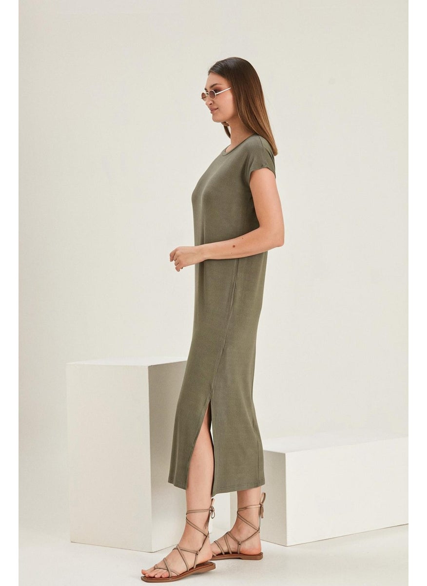 Alexander Gardi Long Dress with Slit (B20-1647)  - Image 3