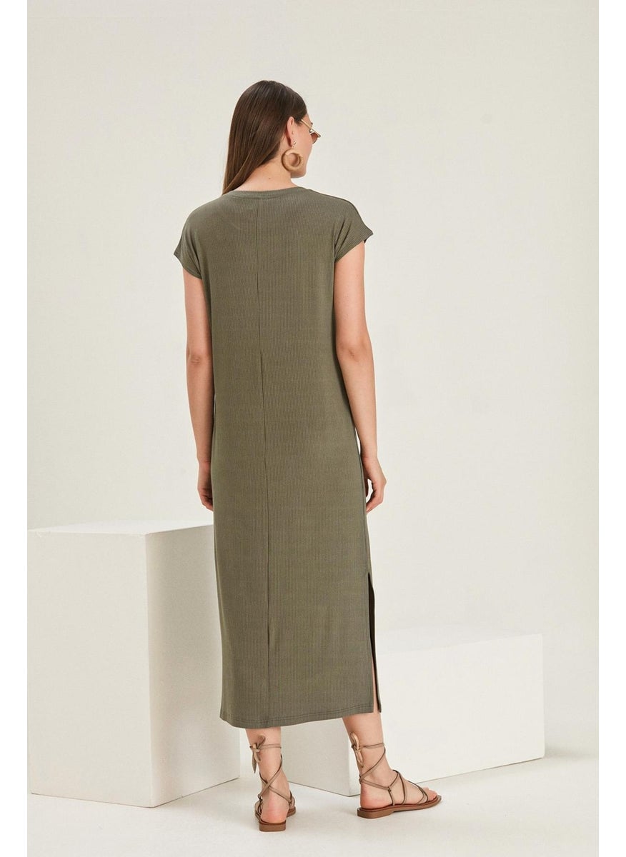 Alexander Gardi Long Dress with Slit (B20-1647)  - Image 4
