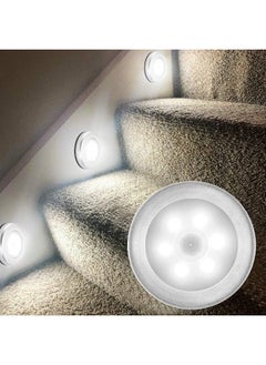 إيونتو مصابيح LED بمستشعر الحركة اللاسلكية (6 عبوات) عصا إضاءة للخزانة في أي مكان ضوء ليلي للسلالم والممرات والخزانة والمطبخ ولاصق غرفة النوم  - Image 4