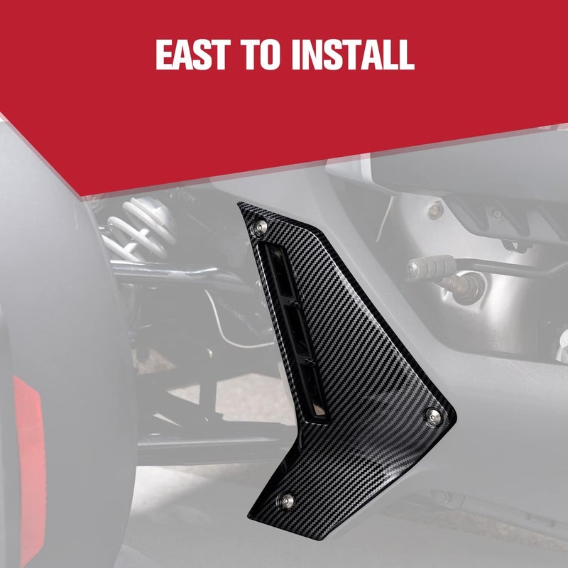 A & UTV PRO Ryker Lower Fairing Panels Kit - Carbon Fiber Pattern for Can-Am Ryker All Models - Image 4