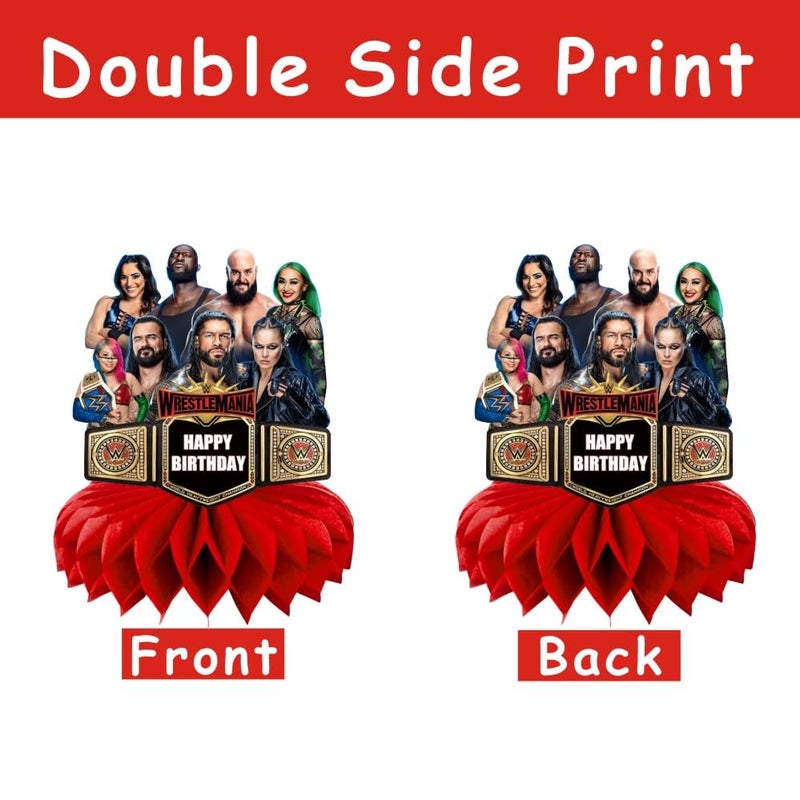 ARHAVI 8Pcs Wresting Table Centerpiece Birthday Party Supplies Table Decorations for Wresting Themed Party Decorations - Image 4