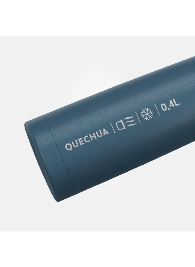 Quechua 0.4 L Stainless Steel Isothermal Flask with Cup for Hiking - Blue - Image 1