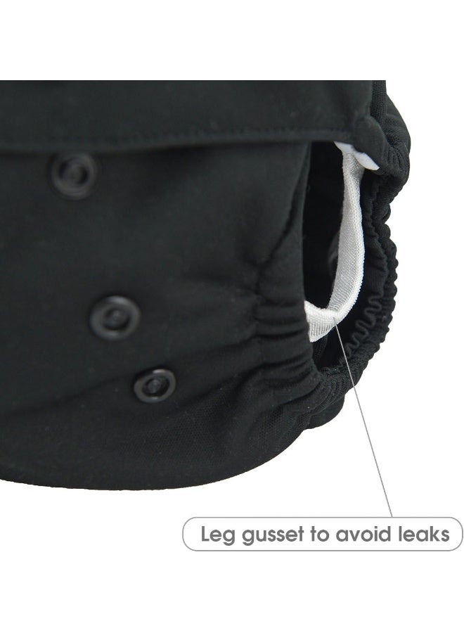 Babygoal Cloth Diaper Covers for Fitted Diapers and Prefolds with Double Gusset, Adjustable Reusable for Baby Girls - Image 2