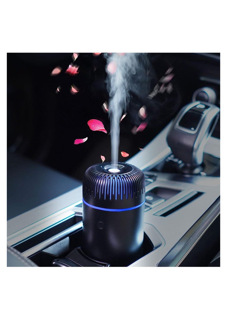 XQ Car Diffuser USB Mini Humidifier Ultrasonic Essential Oil Cool Mist Air Freshener Car Office Bedroom Home Black  - Image 1