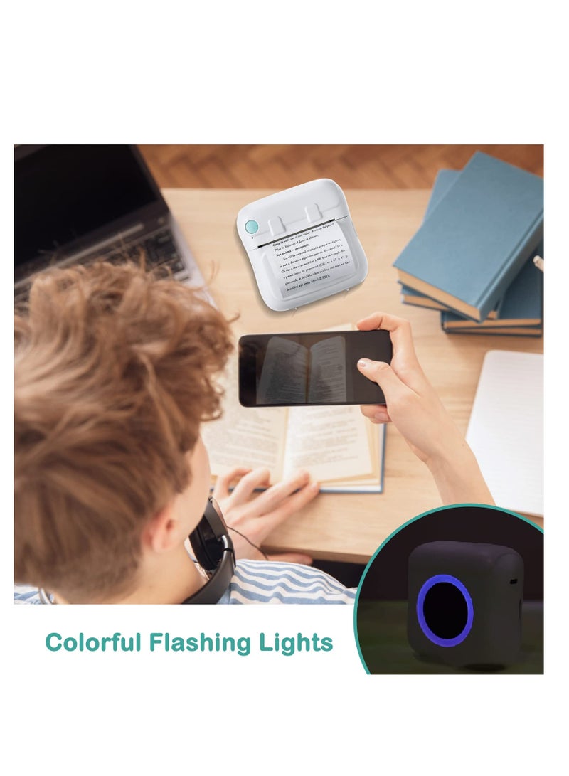 طابعة جيب ميني، طابعة حرارية بلوتوث لاسلكية لهواتف آيفون وأندرويد، طابعة ملصقات محمولة بدون حبر للصور، الفواتير، الملاحظات، وقوائم العمل - Image 5