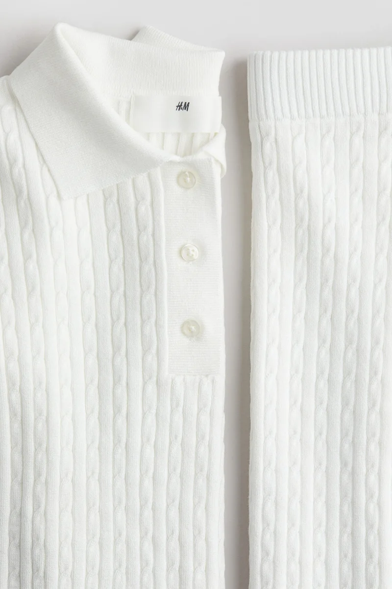 اتش اند ام طقم ملابس محبوكة- عبوة من قطعتين